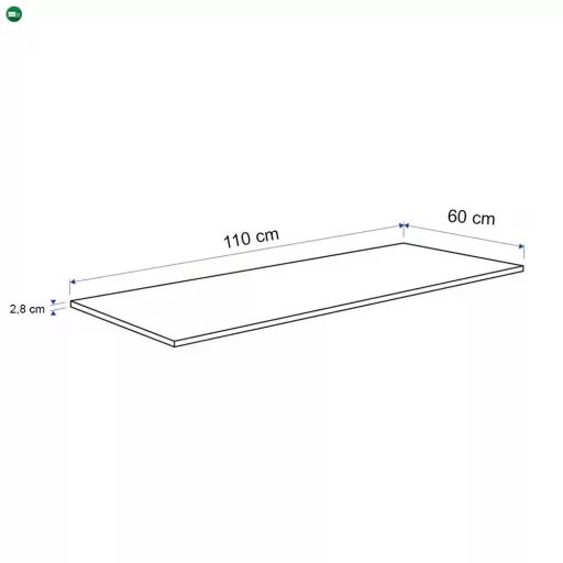 Konyhai munkalap 110 x 60 x 2,8 cm Beton