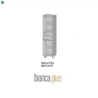   Bianca Plus 45 magas szekrény 2 ajtóval, 2 fiókkal, aida dió színben, jobbos