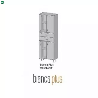   Bianca Plus 60 magas szekrény 4 ajtóval, 2 fiókkal, sonoma tölgy színben