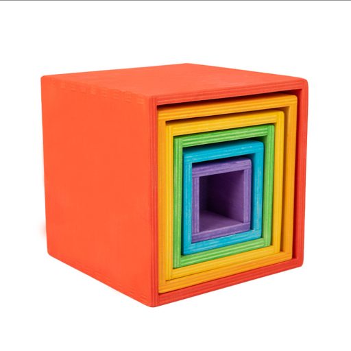 Szivárvány dobozos Montessori fajáték