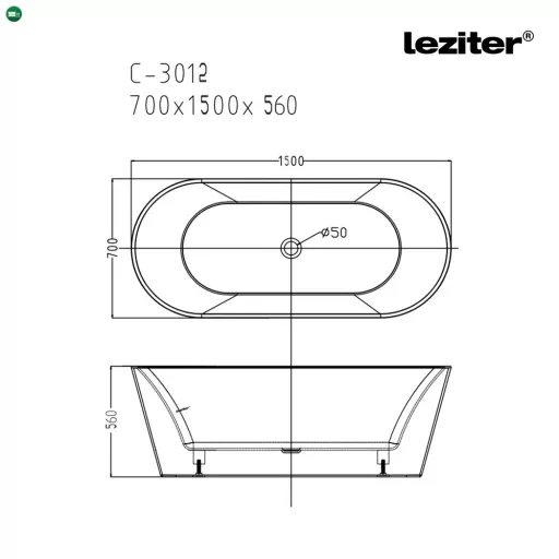 Noa szabadon álló fürdőkád