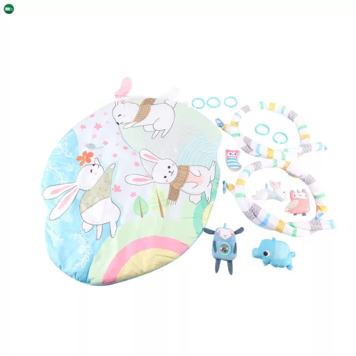 Játszószőnyeg játékhíddal, mozgó fülekkel