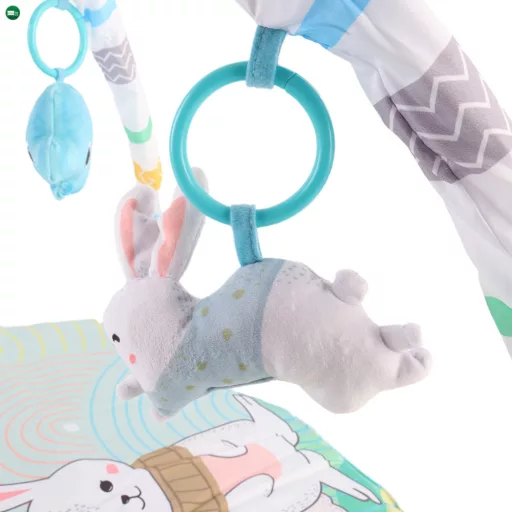 Játszószőnyeg játékhíddal, mozgó fülekkel