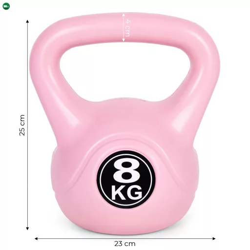 Kettlebell 8 kg rózsaszín