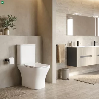   Nile monoblokkos kompakt WC alsó kifolyással soft close ülőkével