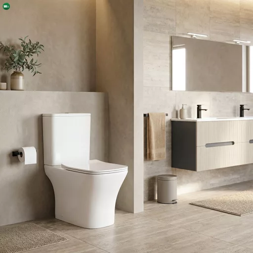 Nile monoblokkos kompakt WC alsó kifolyással soft close ülőkével