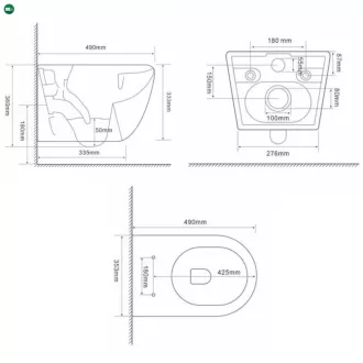 Delano fali rimless WC soft-close ülőkével