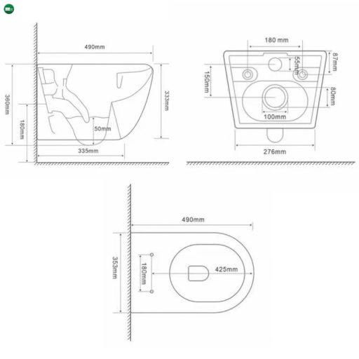 Delano fali rimless WC soft-close ülőkével