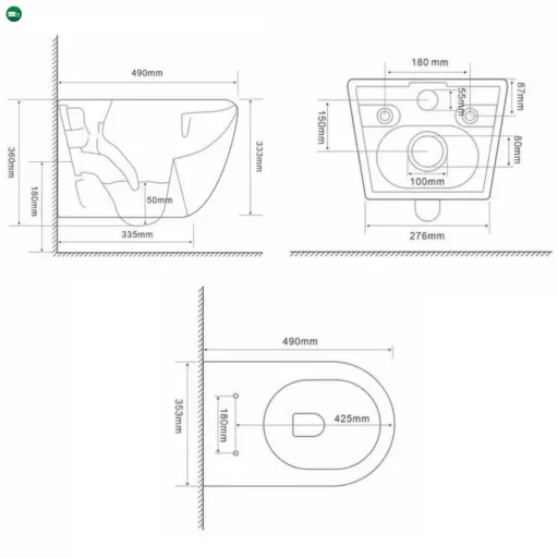 Delano fali rimless WC soft-close ülőkével