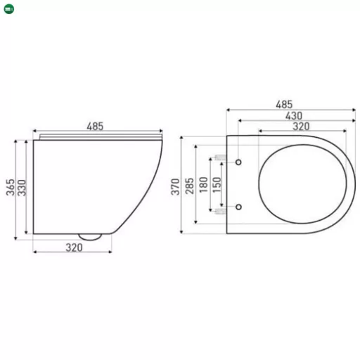 Delos BLM fali rimless WC soft-close ülőkével