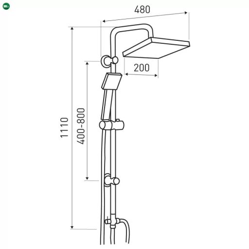 Denis 63 fekete-arany zuhanyszett