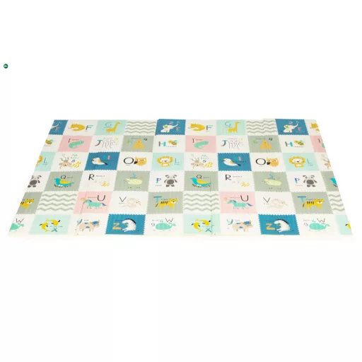 Oktató  játszószőnyeg kétoldalas összecsukható táskával