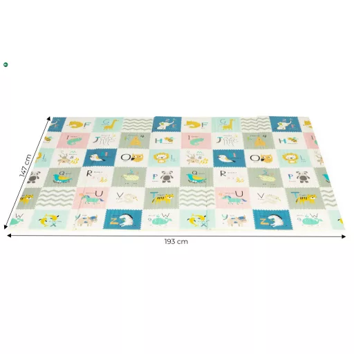 Oktató  játszószőnyeg kétoldalas összecsukható táskával