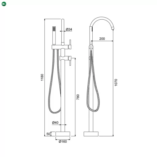 Tia szabadon álló csaptelep