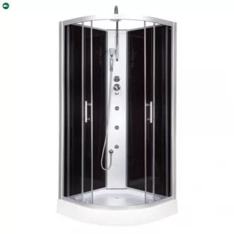 FARO 80x80 cm íves hidromasszázs zuhanykabin