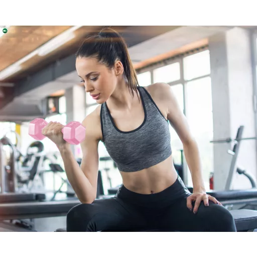 Hex súlyzó szett 2x3 kg rózsaszín