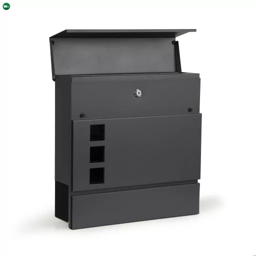 Postaláda horganyzott acélból újságtartóval antracit