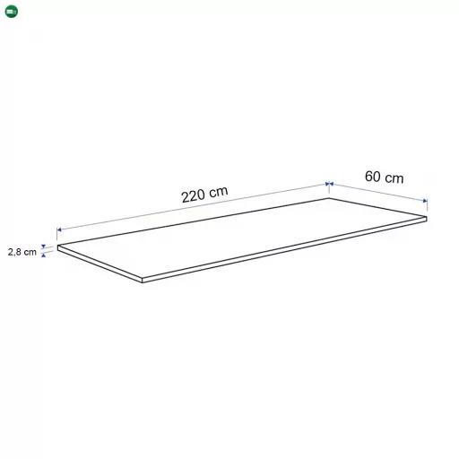Konyhai munkalap 220 x 60 x 2,8 cm Yorki tölgy