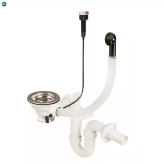 Szifon 1 medencés mosogatóhoz automata leeresztővel