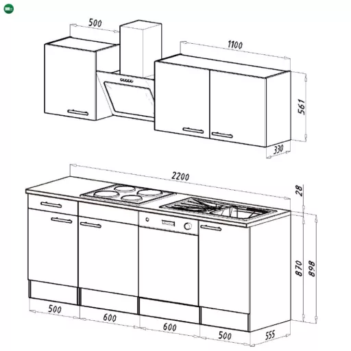 Yorki 220 konyhabútor