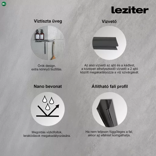 Alor 120x140 cm kádparaván Black