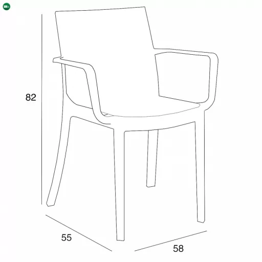 Violina 4+1 karfás kerti bútor garnitúra szett