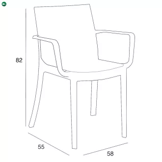 Violina 6+1 karfás kerti bútor garnitúra szett