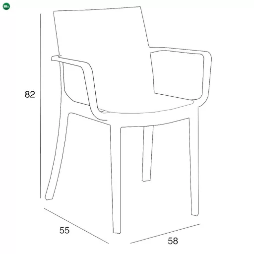 Violina 6+1 karfás kerti bútor garnitúra szett