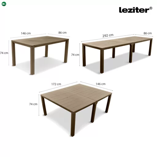 Tulsa dupla műanyag kerti asztal