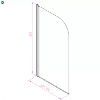 Eva 70x140 cm kádparaván