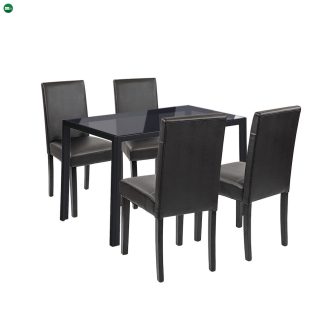 Karen 4+1 étkező garnitúra fekete-fekete