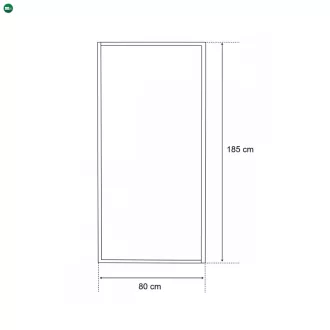 Zuhanyfal 80x185 cm