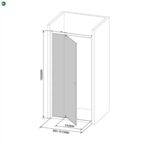 Flexi állítható zuhanyajtó 86-101x185 cm
