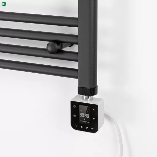 Wifi-s fűtőpatron törölközőszárító radiátorhoz digitális hőfokszabályozóval 400W fehér