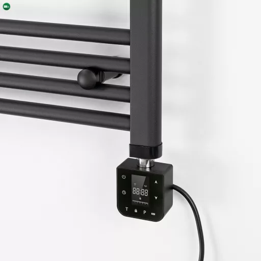 Wifi-s fűtőpatron törölközőszárító radiátorhoz digitális hőfokszabályozóval 600W fekete