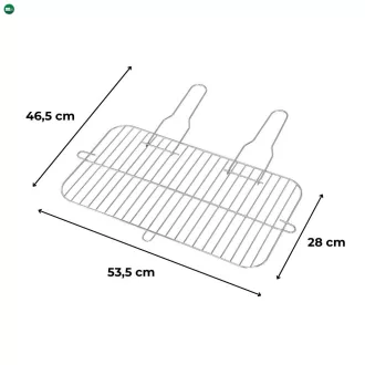 Grillrács szögletes 53,5x28 cm