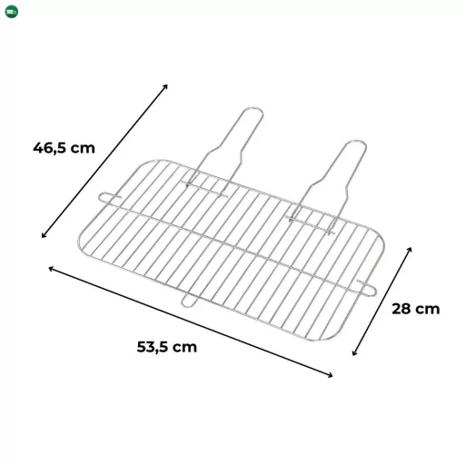 Grillrács szögletes 53,5x28 cm