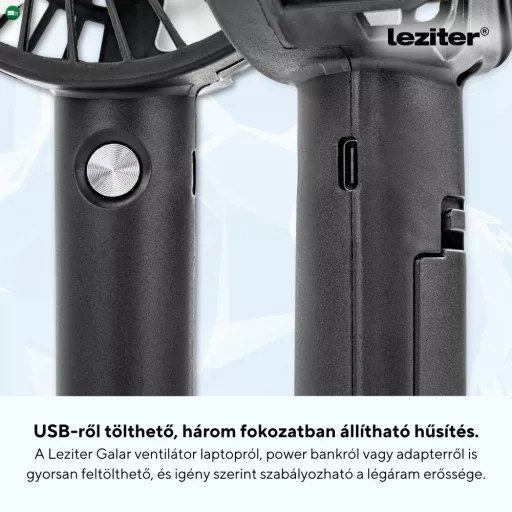 Galar kézi hordozható usb ventilátor tartóval 4 W 1200 mAh