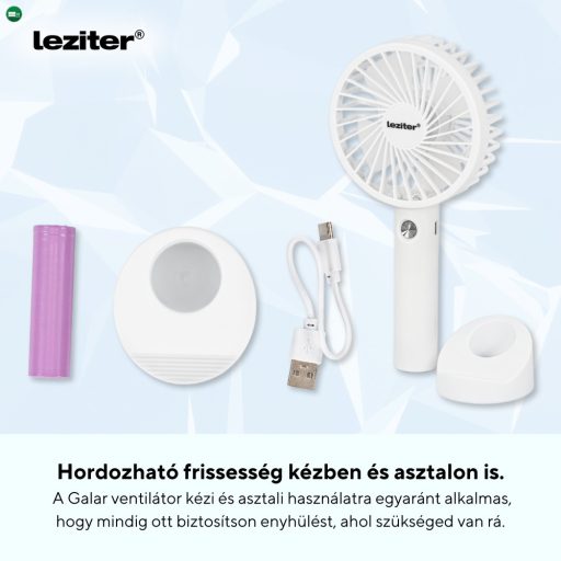 Galar kézi hordozható usb ventilátor tartóval 4 W 1200 mAh