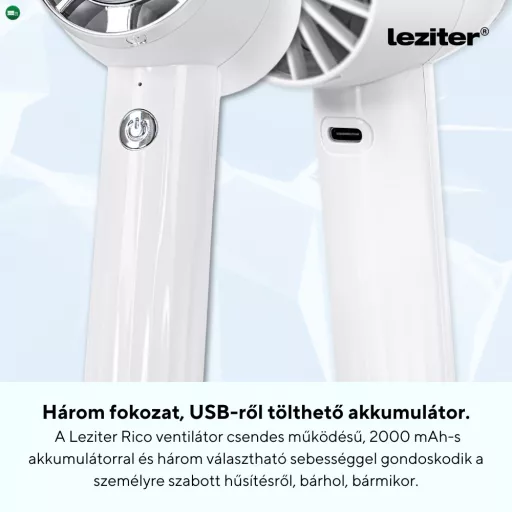 Rico kézi hordozható usb ventilátor 2000 mAh