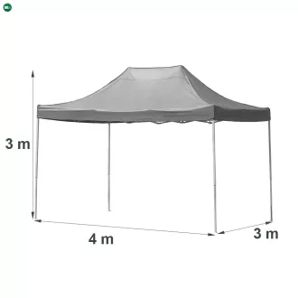 Összecsukható kerti pavilon 3x4 m