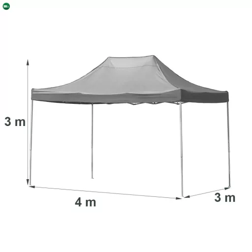 Összecsukható kerti pavilon 3x4 m