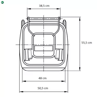 Hulladéktároló 120L zöld
