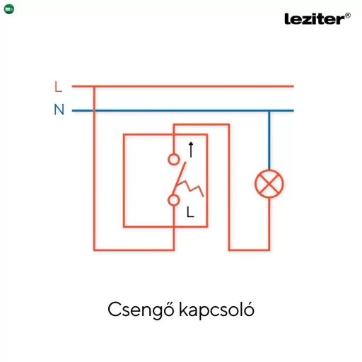Nova csengő kapcsoló 101N fehér