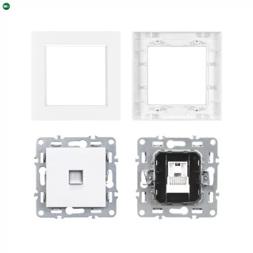 Nova UTP aljzat RJA-45 fehér kerettel