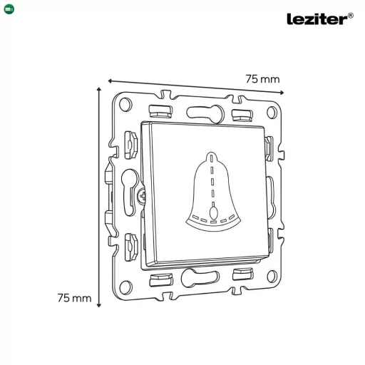 Nova csengő kapcsoló 101N szürke szálcsiszolt kerettel