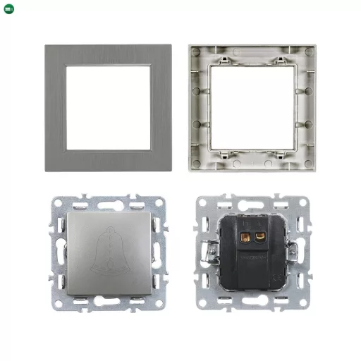 Nova csengő kapcsoló 101N szürke szálcsiszolt kerettel