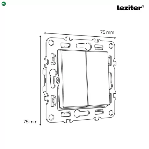 Nova csillárkapcsoló 105 szürke szálcsiszolt kerettel