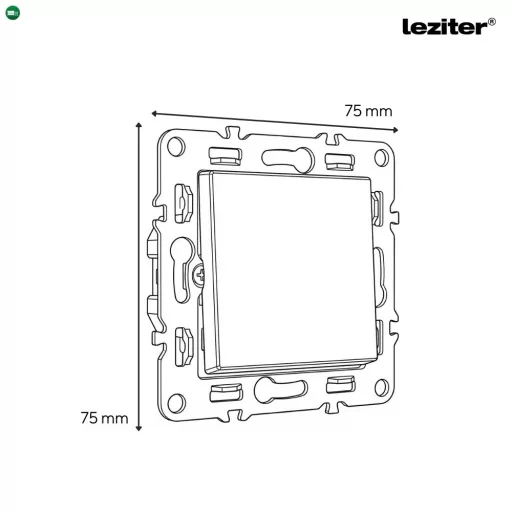 Nova váltókapcsoló 106 szürke szálcsiszolt kerettel