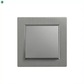 Nova kereszt kapcsoló 107 szürke szálcsiszolt kerettel